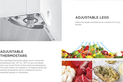 Midea 186L White Chest Freezer MD-RC207FZB01 / MDRC207FZB01