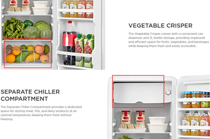 Midea 95L Single Door Refrigerator MD-RD142FGD / MDRD142FGD