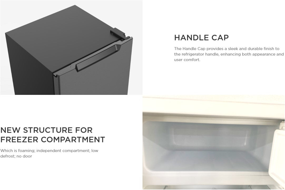 Midea 163L Crystal Silver Single Door Refrigerator MDRD229FGD42-MY / MDRD229FGD42MY