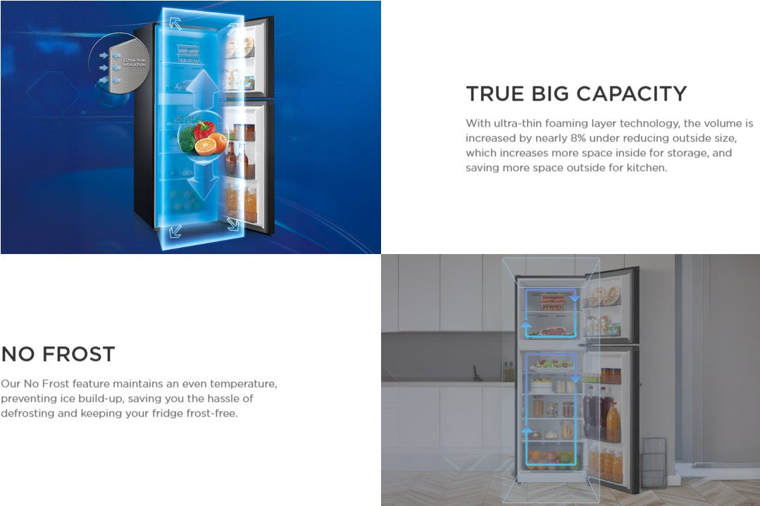 Midea 280L Two Doors Refrigerator MD-RT345MTB30 / MDRT345MTB30