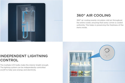 Midea 187L Showcase Refrigerator MD-RZ262FGG30 / MDRZ262FGG30