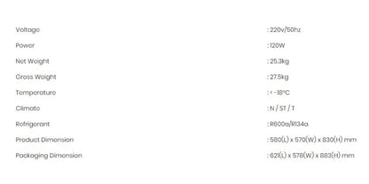 Mistral 116L MFZ116 Chest Freezer DC Motor