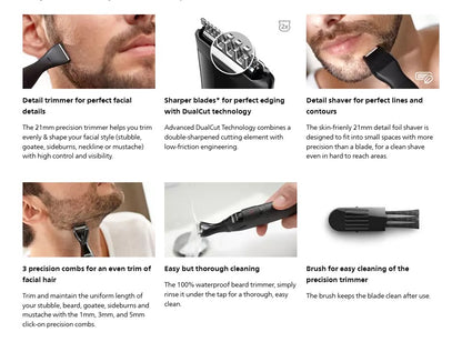 Philips Bread Trimmer MG1100 Ultra precise beard styler MG1100/16 Multigroom series 1000