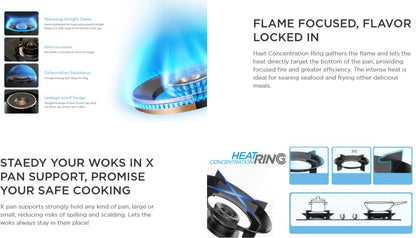 Midea 2 Burner Built-in Gas Hob - MGH-2280GL / MGH2280GL Black