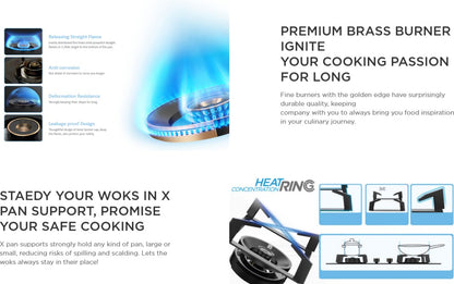 Midea 2 Burner Built-in Gas Hob - MGH-4360GL / MGH4360GL Black