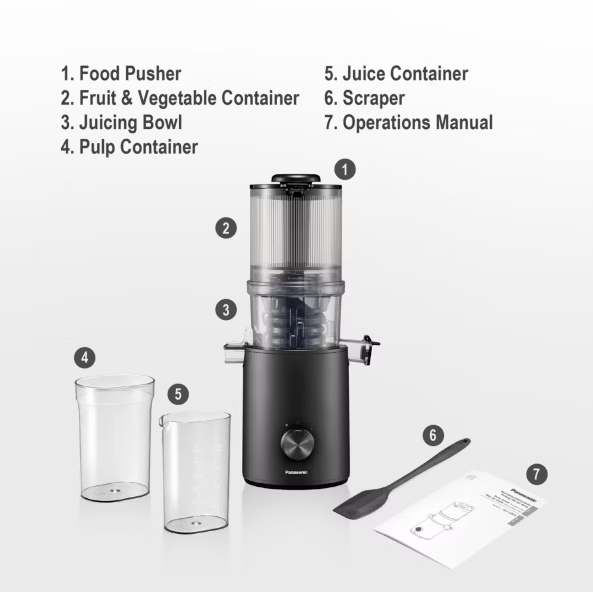 Panasonic Large Inlet Slow Juicer MJ-L800KSK / MJL800KSK
