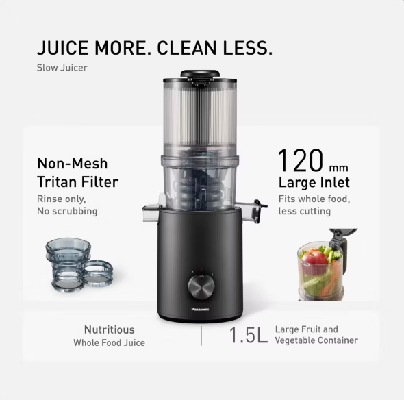 Panasonic Large Inlet Slow Juicer MJ-L800KSK / MJL800KSK