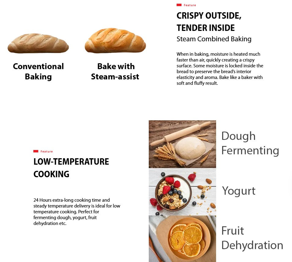 Toshiba 20L Pure Steam Oven 1650W MS3-STQ20SE(BK) / MS3STQ20SEBK