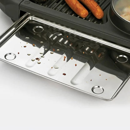 Morgan MPGDA898NS Electric BBQ Grill Pan with Steamboat / Hotpot MPG-DA898NS Raclette