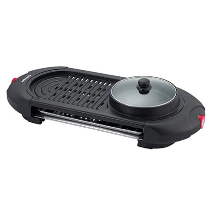 Morgan MPGDA898NS Electric BBQ Grill Pan with Steamboat / Hotpot MPG-DA898NS Raclette