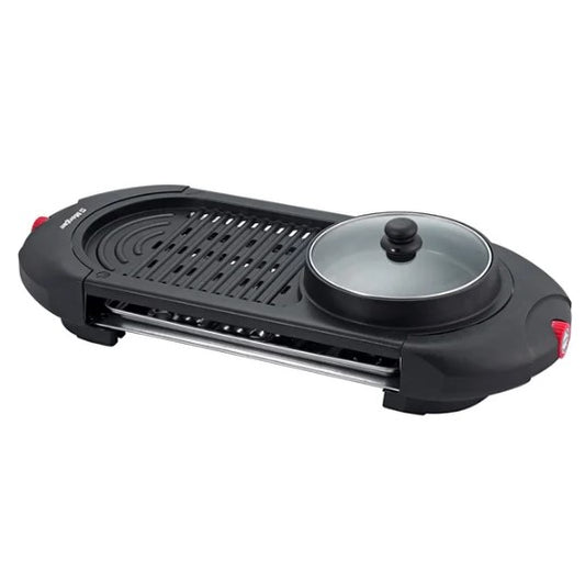 Morgan MPGDA898NS Electric BBQ Grill Pan with Steamboat / Hotpot MPG-DA898NS Raclette