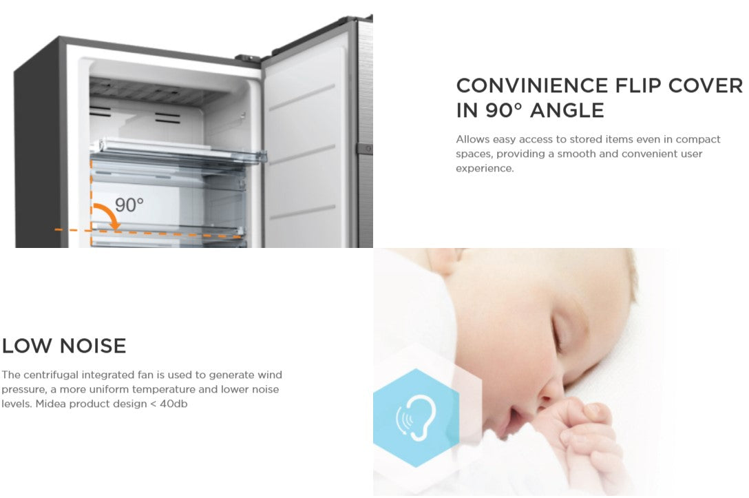 Midea MUF307SS 232L Upright Freezer MUF-307SS [NEW]
