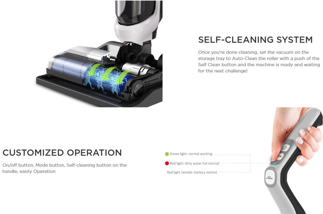 Midea 3 in 1 Wet & Dry Cordless 120W Floor Washer 600ml MVC-X6 / MVCX6