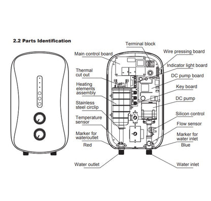 Midea Water Heater MWH38P3 With DC Silent Pump MWH-38P3 (Gold)