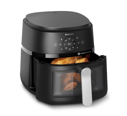 Philips 6.2L Airfryer NA231/09 with See-through Window NA231 (Black Silver)