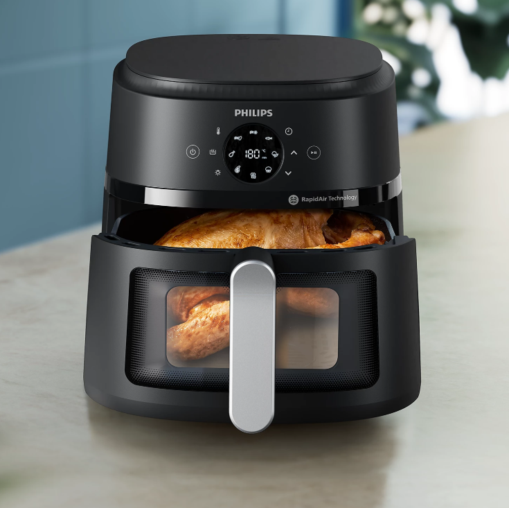 Philips 6.2L Airfryer NA231/09 with See-through Window NA231 (Black Silver)