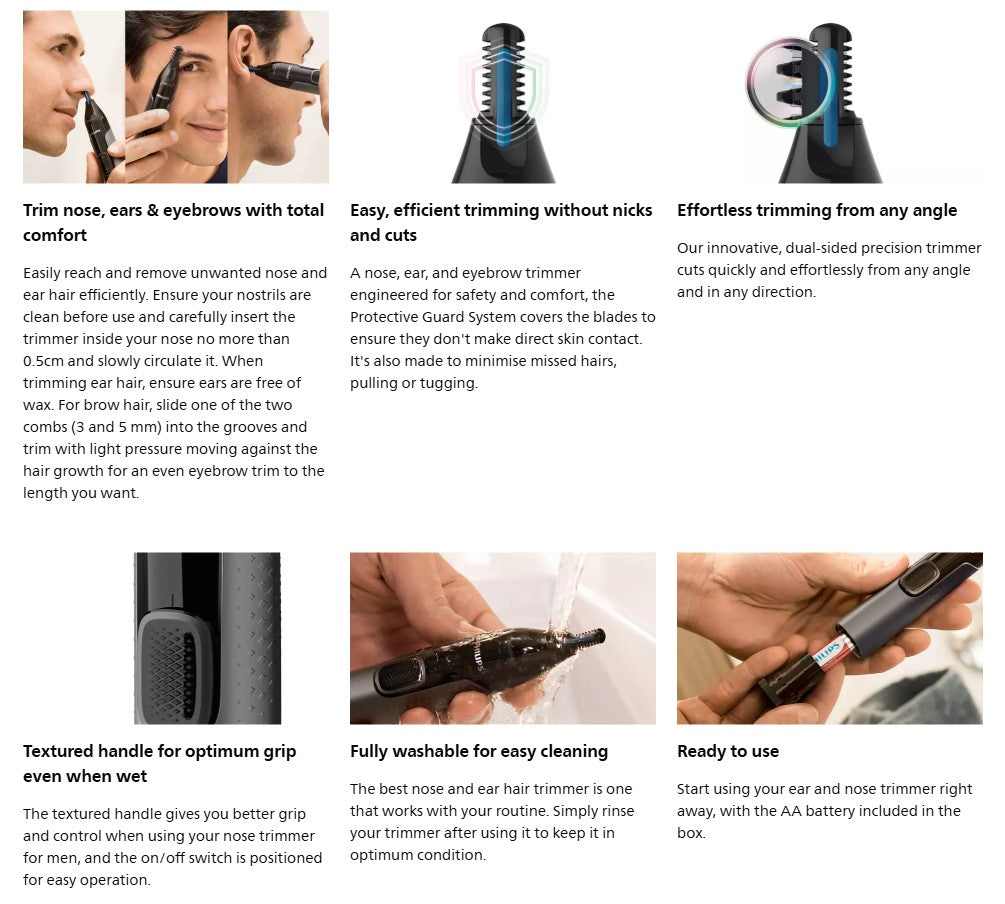 Philips NT3650/16 Nose, ear & eyebrow trimmer series 3000 Pencukur Bulu