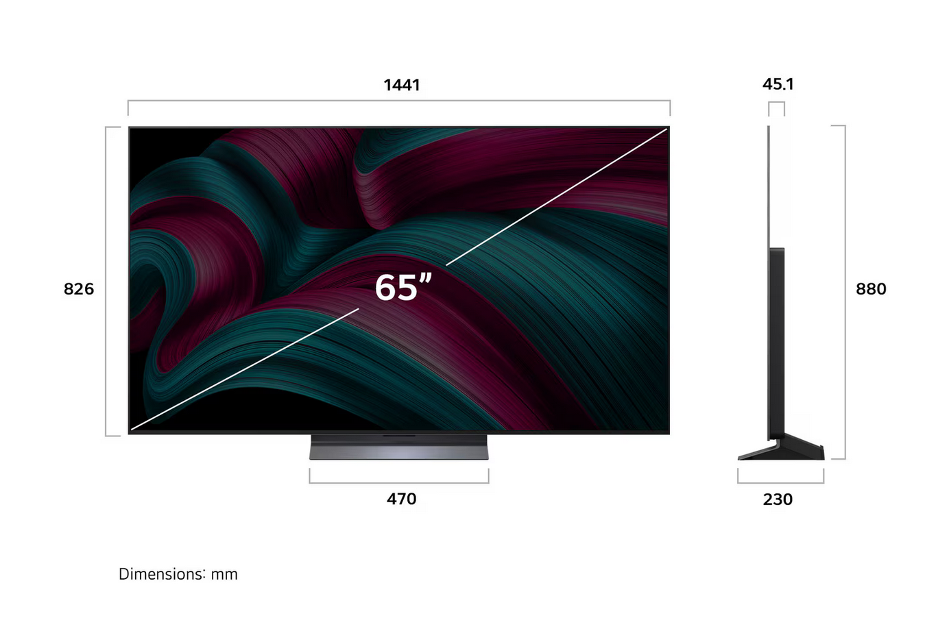 LG OLED55C5PSA 55 inch LG OLED evo AI TV C5 144Hz Gaming Mode* Dolby Vision & HDR10 4K UHD (2025)