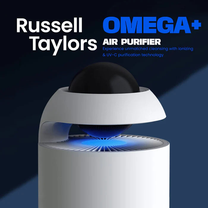 Russell Taylors Omega+ Air Purifier H13 HEPA Filter UV-C & Ionizer