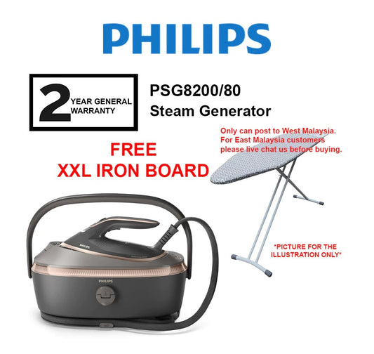 Philips 1.4L PSG8200/80 8000 Series PSG8200 (Free XXL Ironing Board)