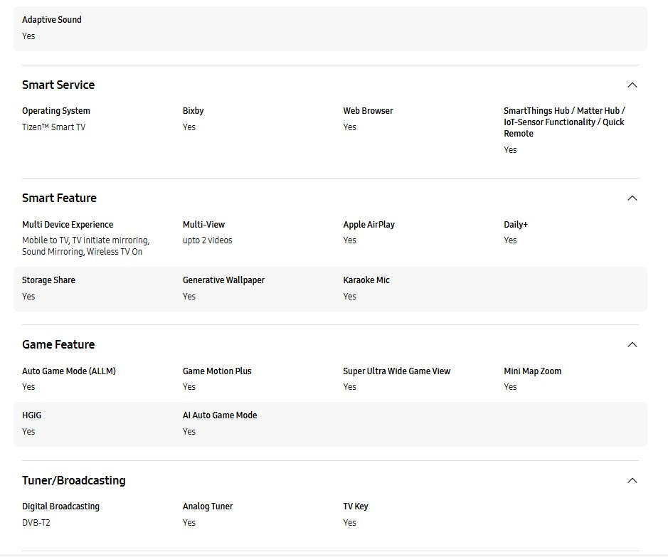 SAMSUNG 55" QLED Q7F 4K Vision AI Smart TV QA55Q7FAAKXXM Television