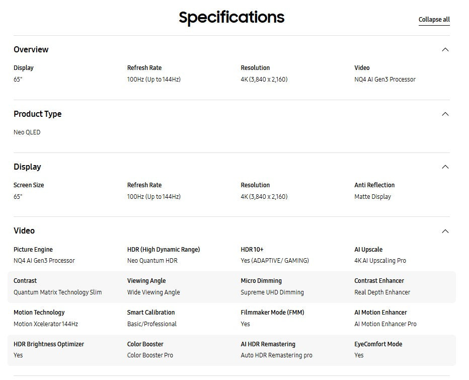 Samsung 65" The Frame Pro 4K QA65LS03FWKXXM Vision AI Smart TV LS03F (2025) Television