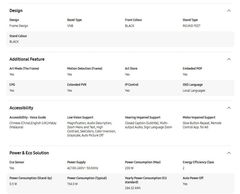 Samsung 65" The Frame Pro 4K QA65LS03FWKXXM Vision AI Smart TV LS03F (2025) Television