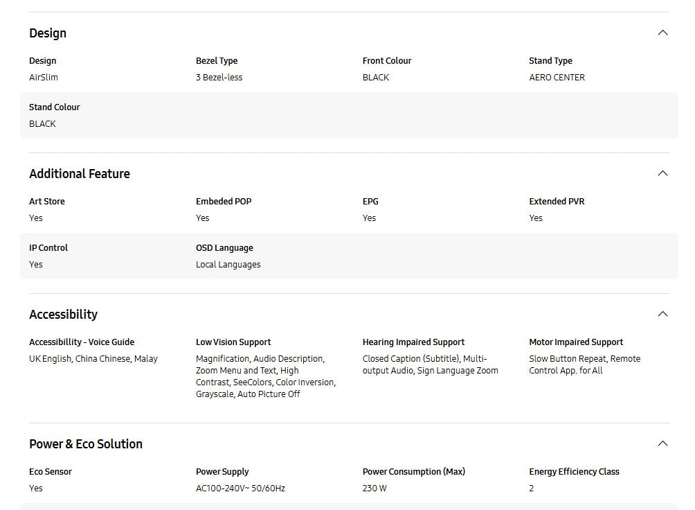 Samsung 65" Neo QLED QN70F 4K QA65QN70FAKXXM Vision AI Smart TV (2025) Television