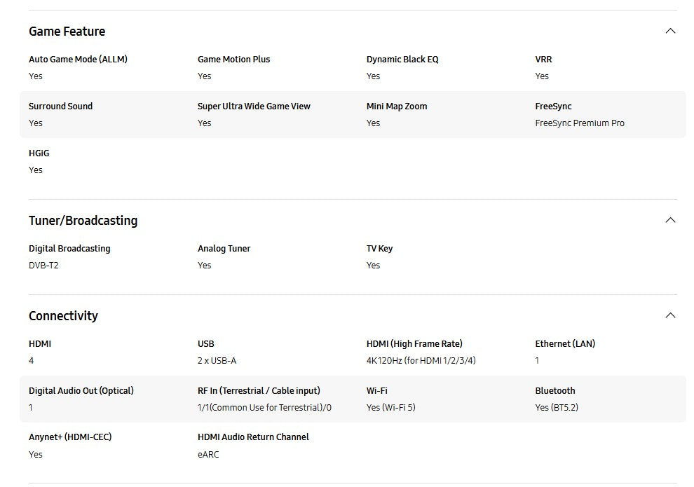 Samsung 65" QA65QN85DBKXXM Neo QLED 4K QN85D Smart TV (2025) Television