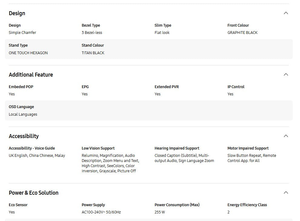Samsung 65" QA65QN85DBKXXM Neo QLED 4K QN85D Smart TV (2025) Television