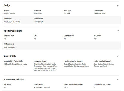 Samsung 65" QA65QN85DBKXXM Neo QLED 4K QN85D Smart TV (2025) Television
