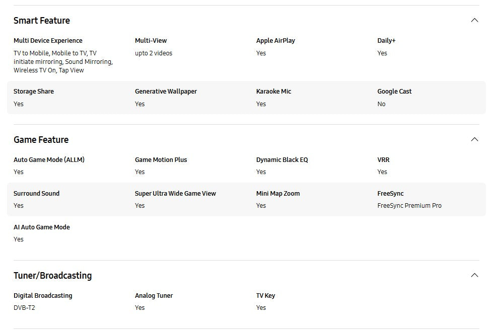 Samsung 65" QA65QN85FAKXXM Neo QLED 4K QN85F Vision AI Smart TV (2025) Television
