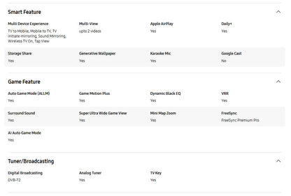 Samsung 65" QA65QN85FAKXXM Neo QLED 4K QN85F Vision AI Smart TV (2025) Television