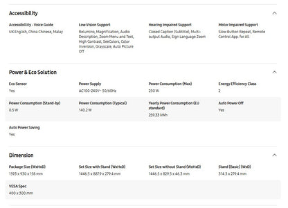 Samsung 65" QA65QN85FAKXXM Neo QLED 4K QN85F Vision AI Smart TV (2025) Television