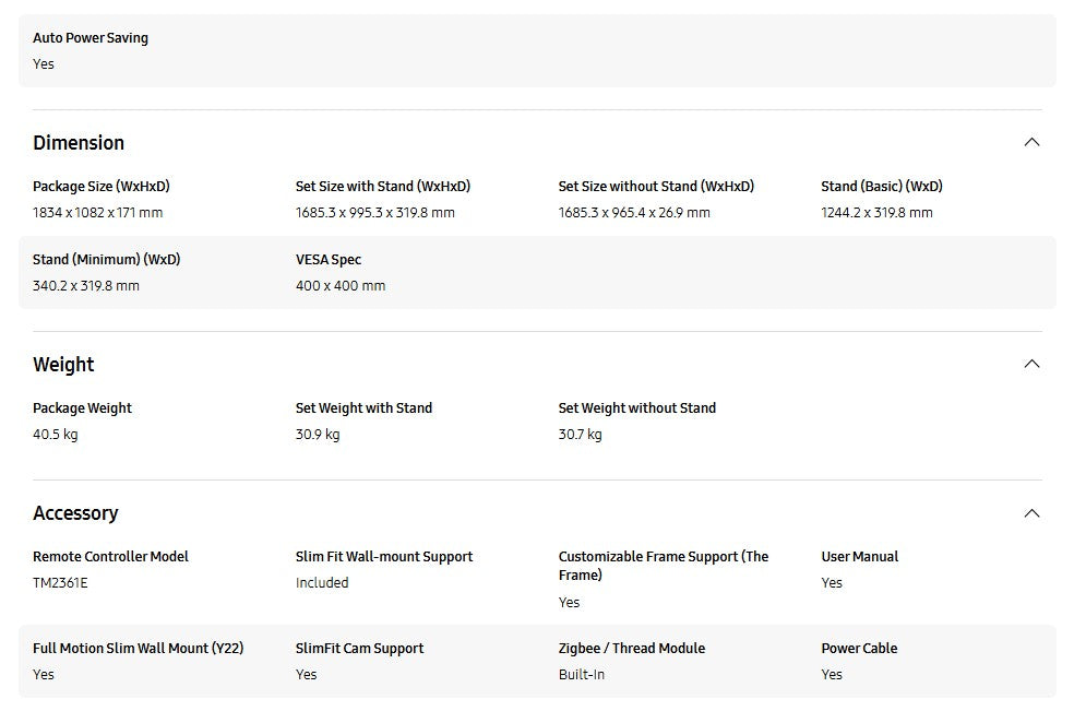 Samsung 75" The Frame Pro QA75LS03FWKXXM 4K Vision AI Smart TV LS03F Television (2025)