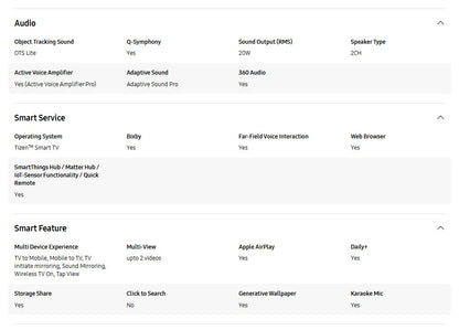 Samsung 75" Neo QLED QN70F 4K QA75QN70FAKXXM Vision AI Smart TV (2025) Television