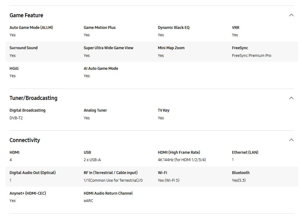 Samsung 75" Neo QLED QN70F 4K QA75QN70FAKXXM Vision AI Smart TV (2025) Television