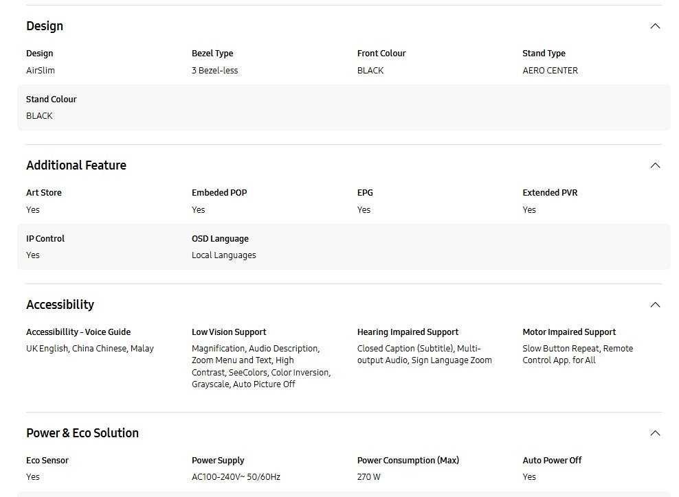 Samsung 75" Neo QLED QN70F 4K QA75QN70FAKXXM Vision AI Smart TV (2025) Television