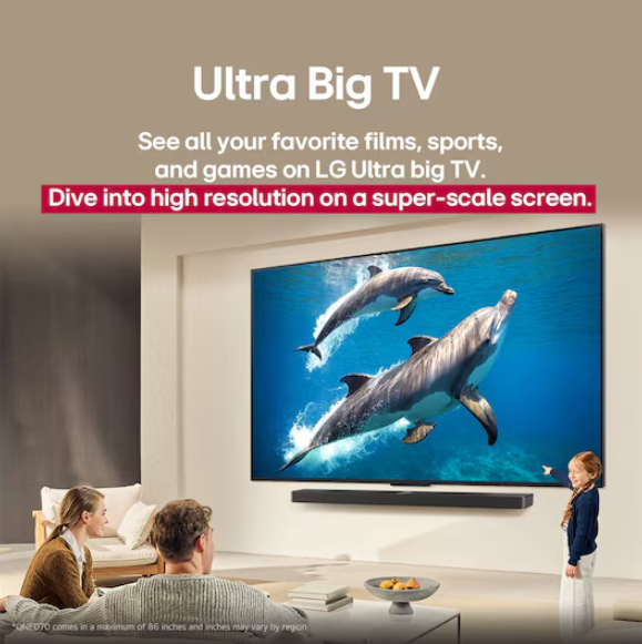LG 65" LG QNED AI TV 65QNED70 HDR10 4K UHD (2025) QNED70