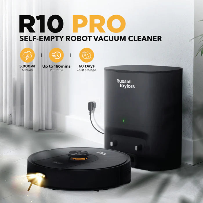 Russell Taylors Robot Vacuum Cleaner LDS Navigation Auto Empty Station R10 PRO