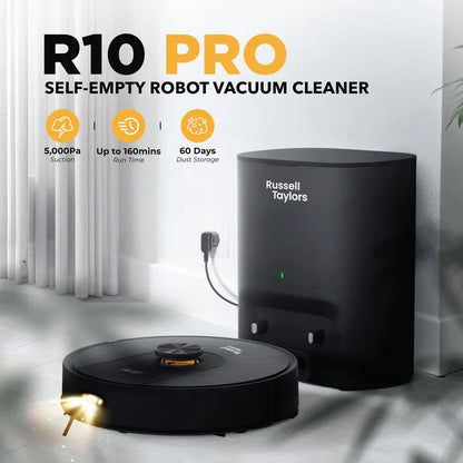 Russell Taylors Robot Vacuum Cleaner LDS Navigation Auto Empty Station R10 PRO