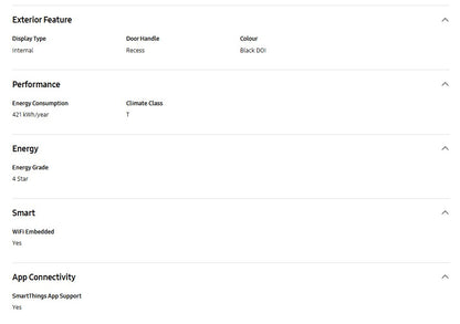 Samsung 458L Refrigerator BMF Digital Inverter Technology Black DOI RB45DG600EB1ME