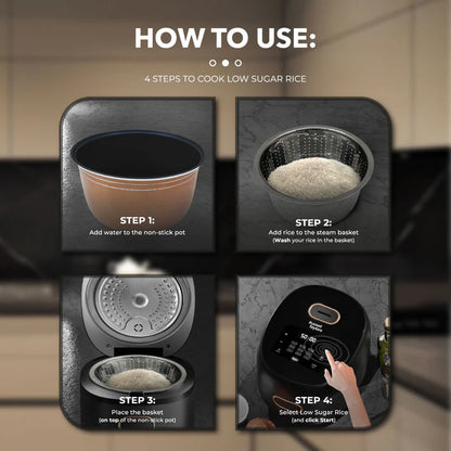 Russell Taylors Digital Low Sugar Rice Cooker (1.8L) RC10