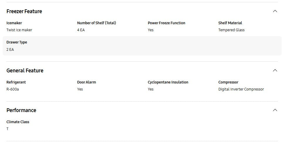 Samsung 511L French Door with Twin Cooling RF48A4000M9/ME Inverter (Silver Matt)