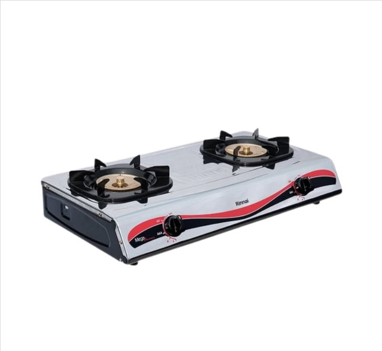 Rinnai Ri522MM Double Gas Stove Double RI-522MM Mega Burner 4.8kW Dapur Gas
