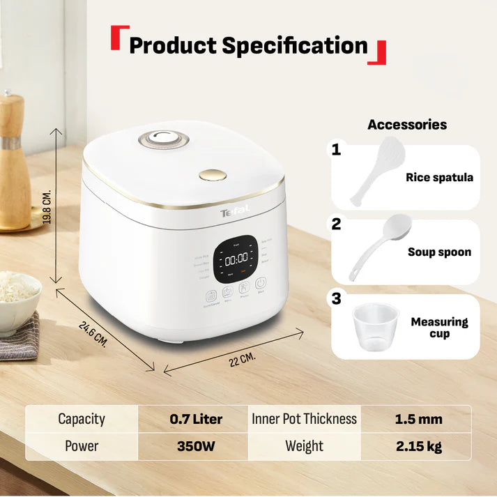 Tefal Mini Fuzzy Logic Rice Cooker RK5151 (4 cups) / RK515165