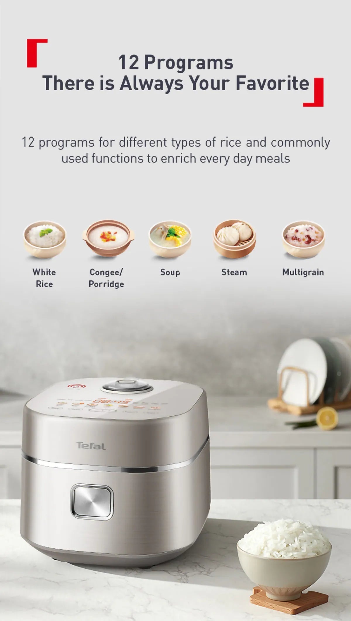 Tefal Mini Far Infrared IH Rice Cooker (0.6L) RK887F