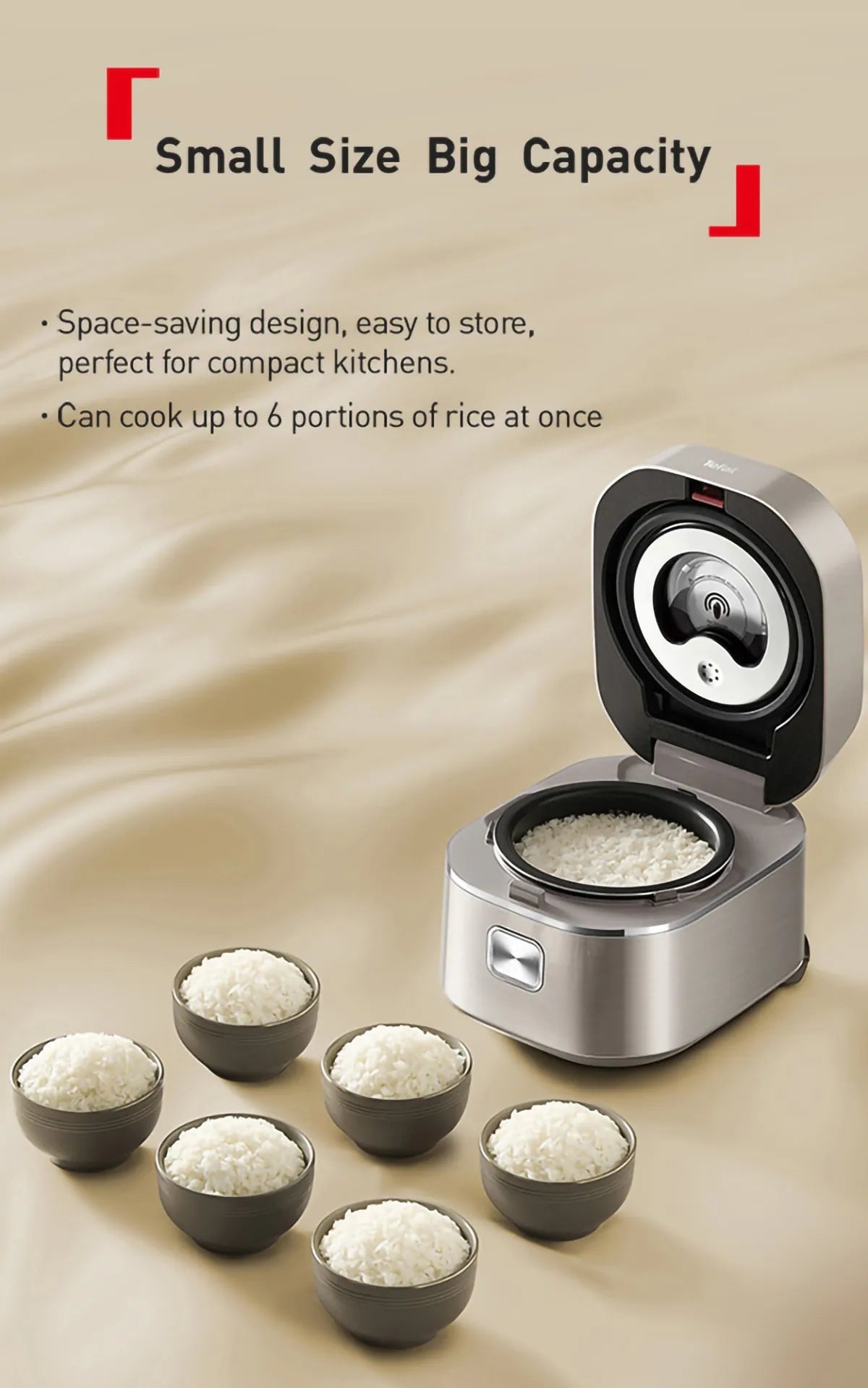 Tefal Mini Far Infrared IH Rice Cooker (0.6L) RK887F