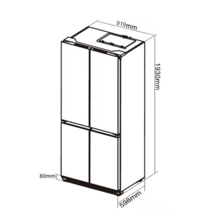 TEKA 4 Door Refrigerator  522L Built In RMF 87800 BK CN / RMF87800BKCN