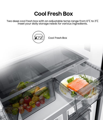 Hisense 4 Door Inverter 520L RQ555N4ABN Fridge (Black)